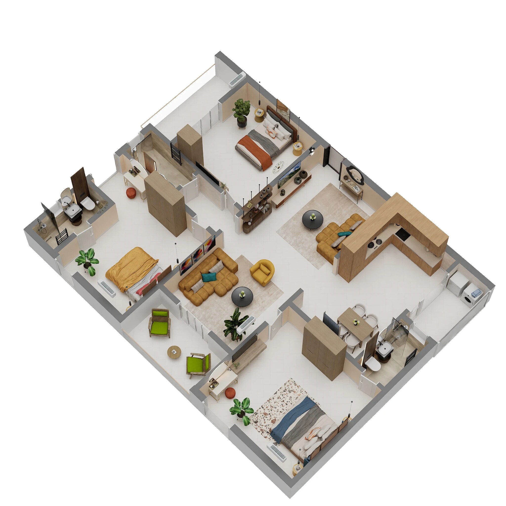 2 BHK 1325 Sq. Ft. Apartment