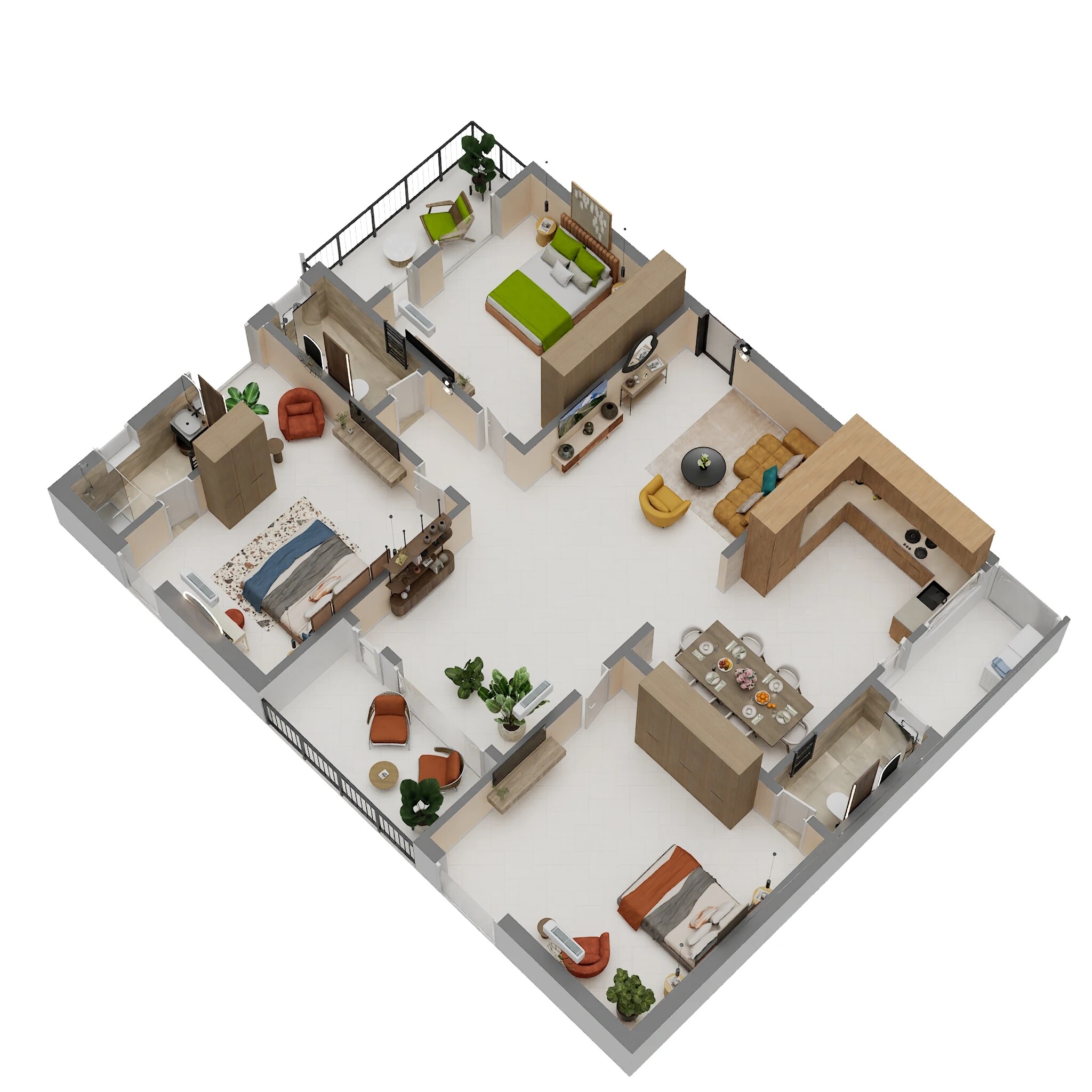 3 BHK 1565 Sq. Ft. Apartment