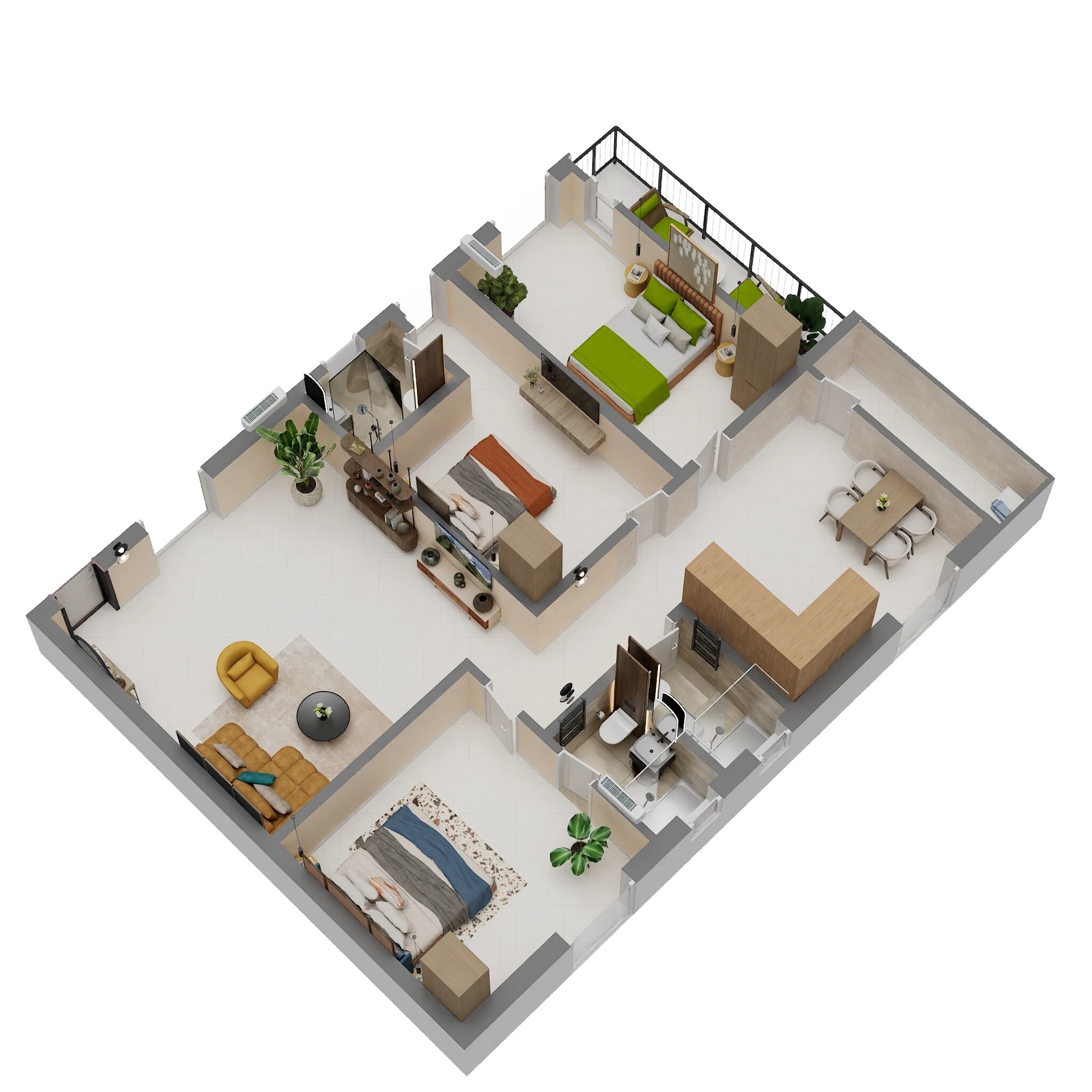 3 BHK 2235 Sq. Ft. Apartment