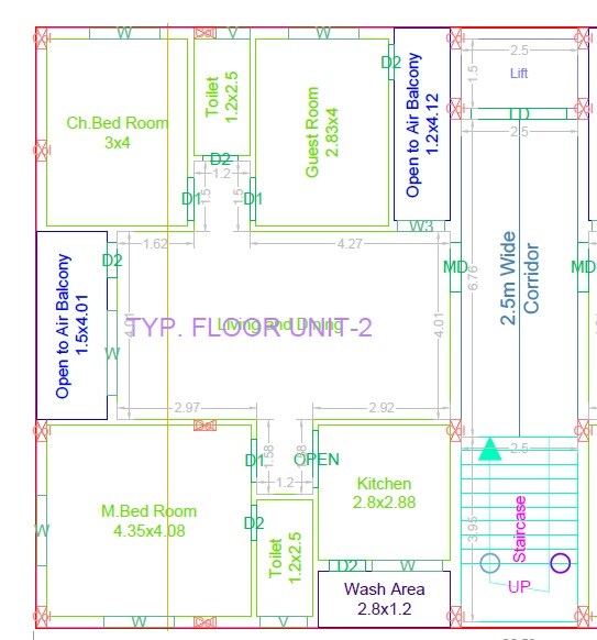 3 BHK 1805 Sq. Ft. Apartment