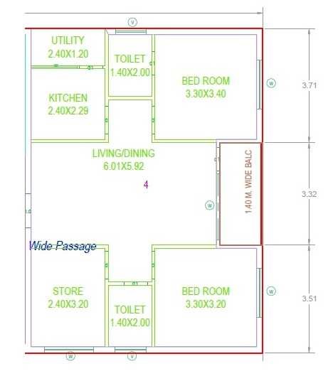 2 BHK 1150 Sq. Ft. Apartment in GAR Park View Apartment