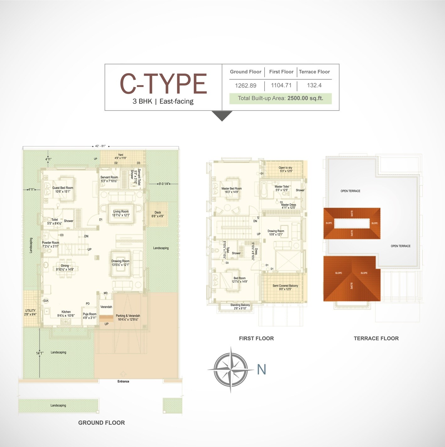 3 BHK 2500 Sq. Ft. Villa