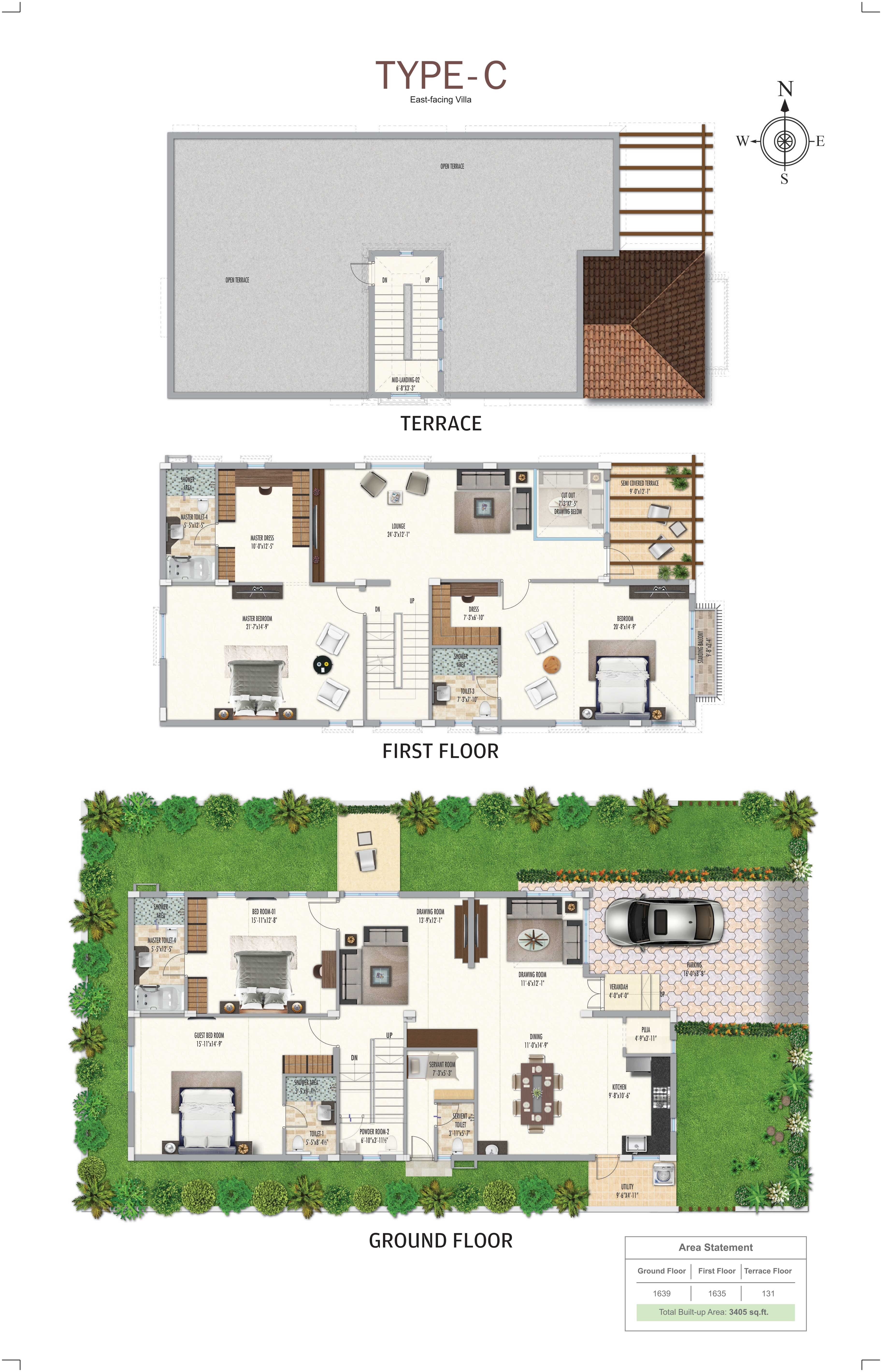 4 BHK 3405 Sq. Ft. Villa