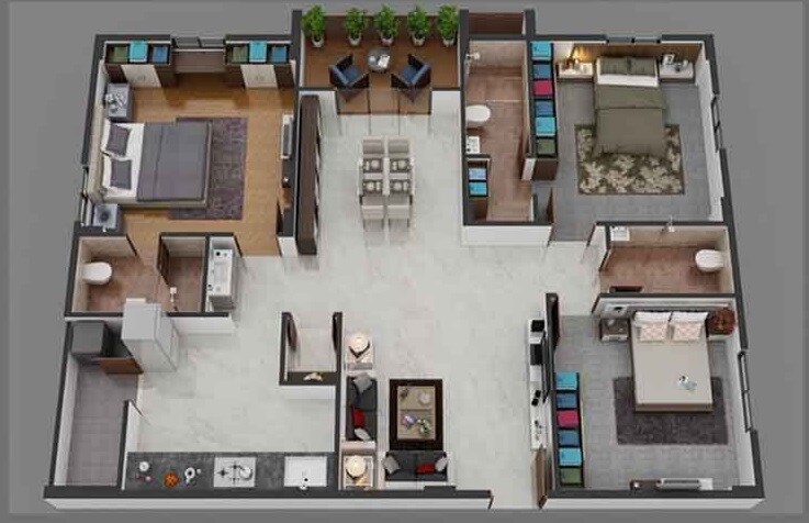 3 BHK 1474 Sq. Ft. Apartment