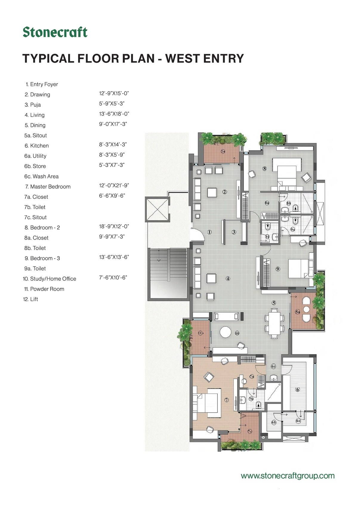 3 BHK 3540 Sq. Ft. Apartment
