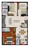 Go Green Chandra Vihaar 3 BHK Layout