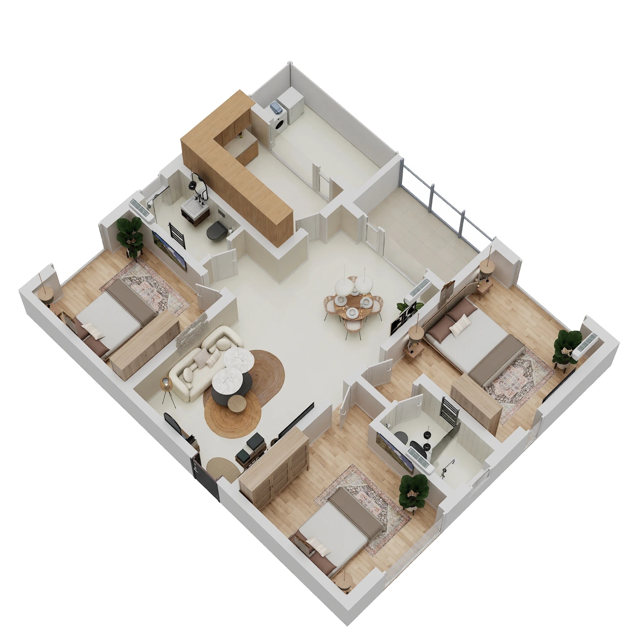 3 BHK 2017 Sq. Ft. Apartment