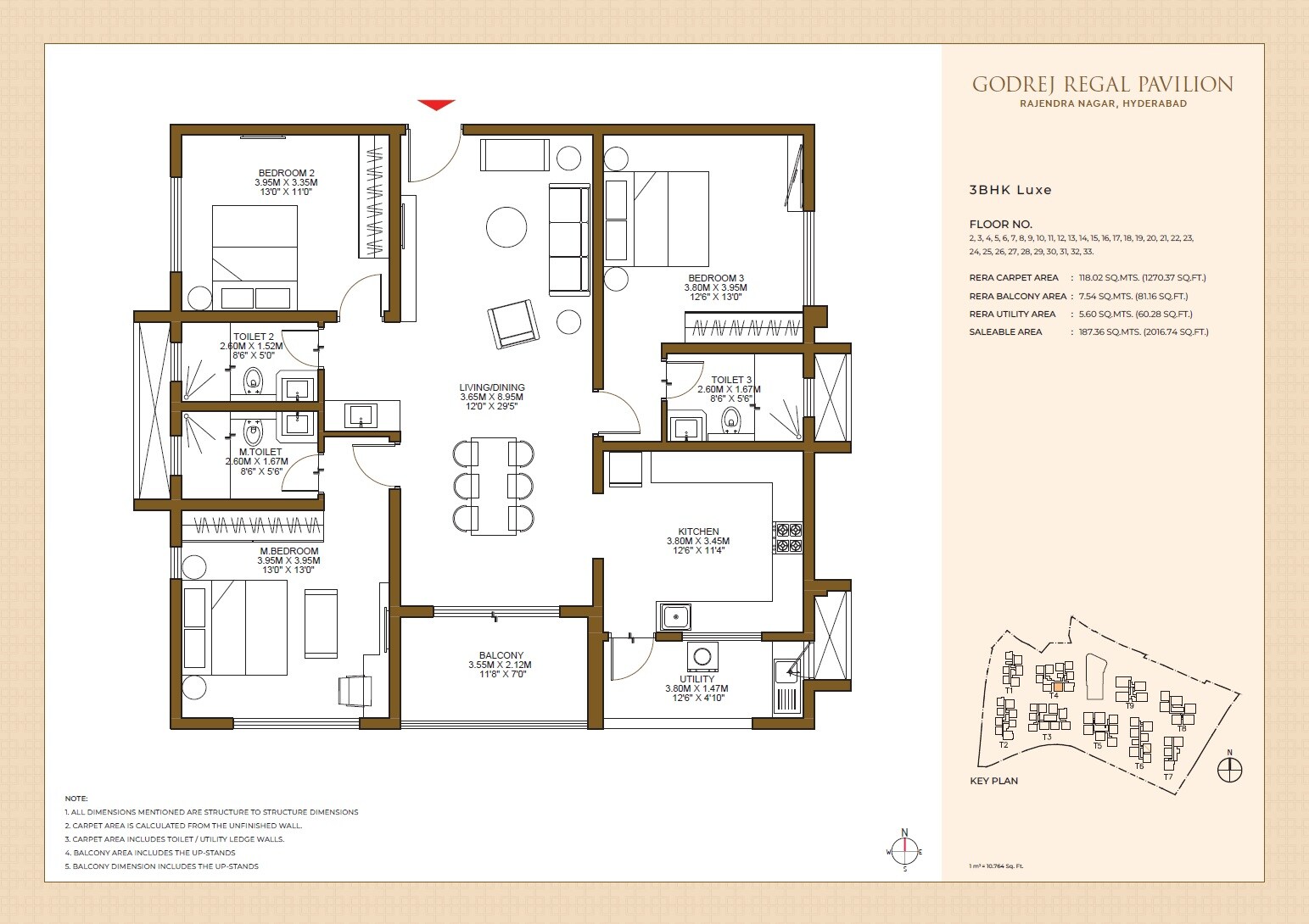 Other, godrej-regal-pavilion 3 Bedroom 2017 Sq.Ft. Apartment In Gaganpahad Hyderabad 9335468