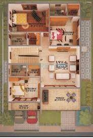 Floor plan of 4 BHK 3607 Sq. Ft. Villa in Golden Gate Golden County, Hyderabad