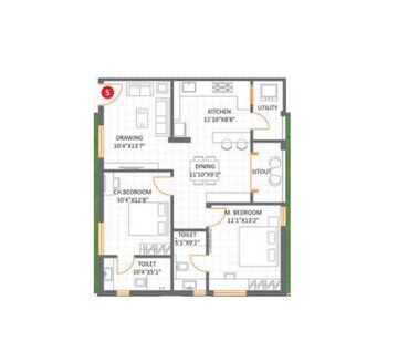  2 BHK Apartment at Goldfish Vyoma, Manchirevula – for Rent