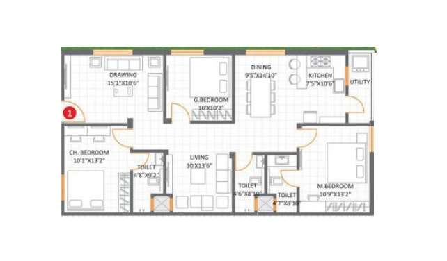 goldfish vyoma apartment 3 bhk 1658sqft 20224416114423