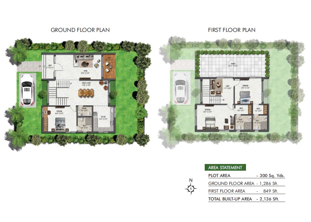 3 BHK 2136 Sq. Ft. Villa in Green Fortune Retreat