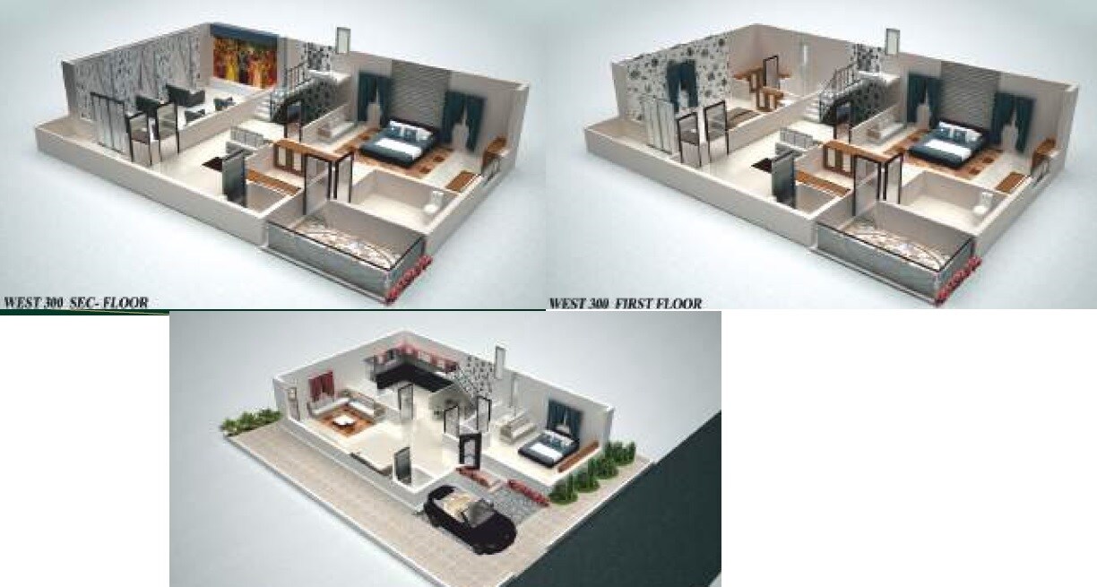 Floor plan of 4 BHK 4980 Sq. Ft. Villa in Green Tech 02 Community, Hyderabad