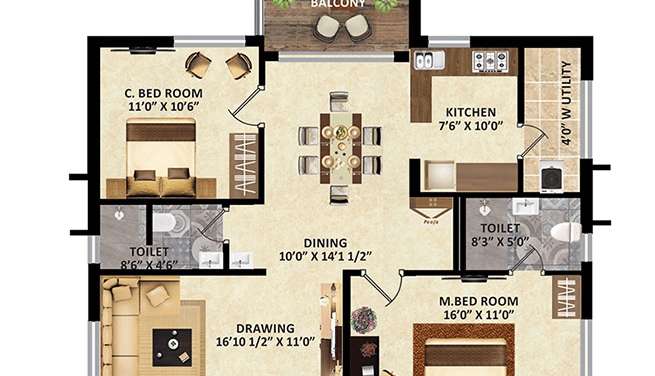 greenmark mayfair apartments apartment 2 bhk 1261sqft 20215316115304