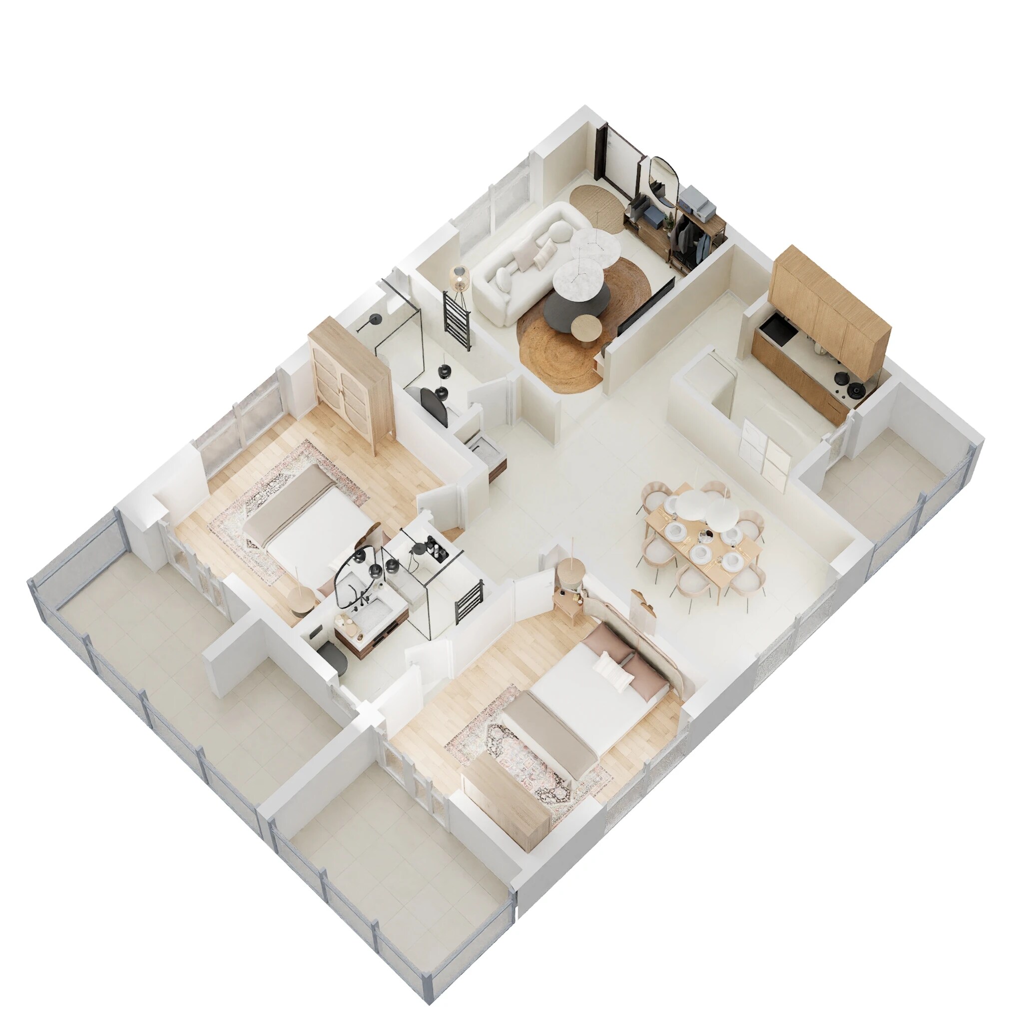 Floor plan of 2 BHK 1085 Sq. Ft. Apartment in Greenspace Celestial, Hyderabad