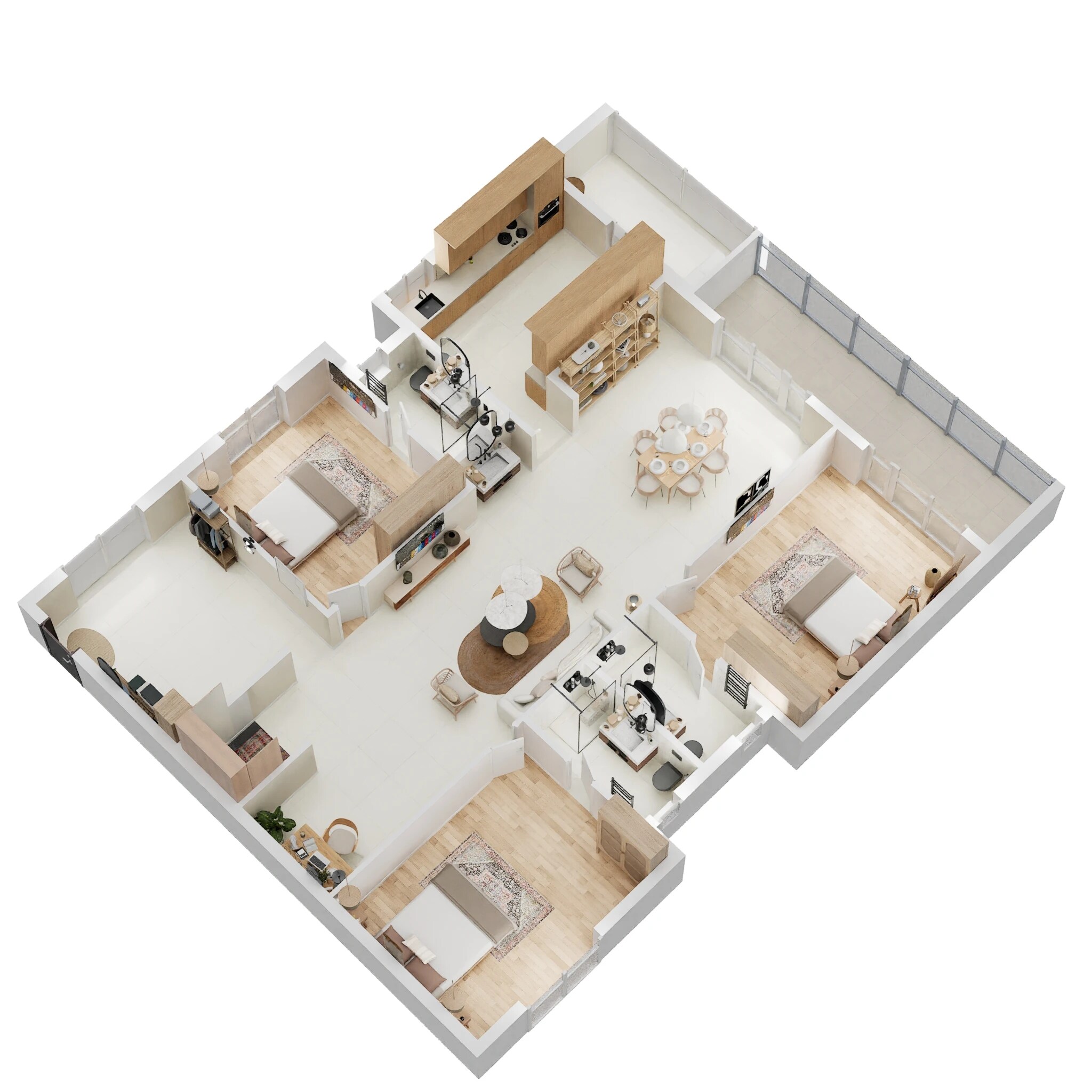 Floor plan of 3 BHK 2615 Sq. Ft. Apartment in Greenspace Celestial, Hyderabad