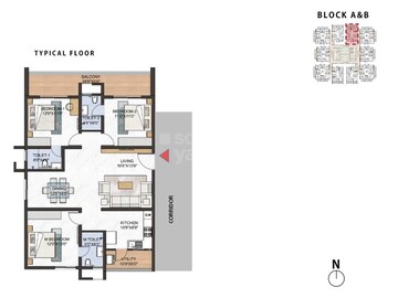  3 BHK Apartment at Greenspace Marvel, Manikonda – for Sale