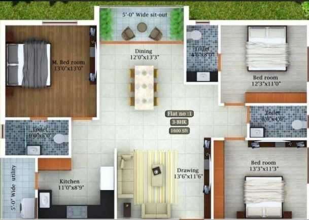 greenspace prime d apartment 2 bhk 1600sqft 20205931125932