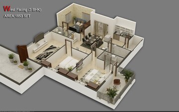  3 BHK Apartment at Hallmark Sunnyside, Manchirevula – for Rent
