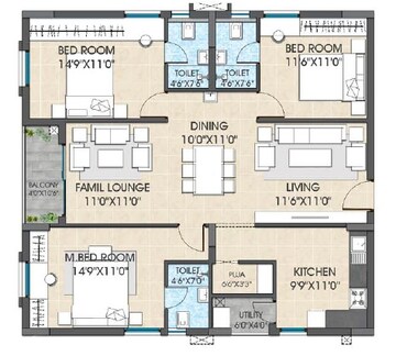  3 BHK Apartment at Hallmark Vesta, Velmala – for Rent