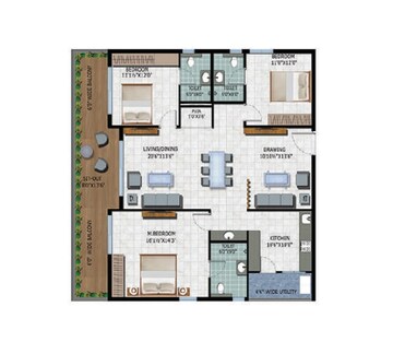  2.5 BHK Apartment at Hirize Elysia, Narsingi – for Sale