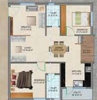 2 BHK 1150 Sq. Ft. Apartment