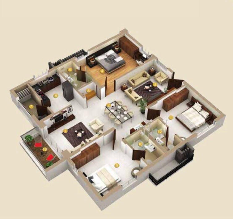 3 BHK Apartment at Honer Vivantis, Gopanpally – for Rent