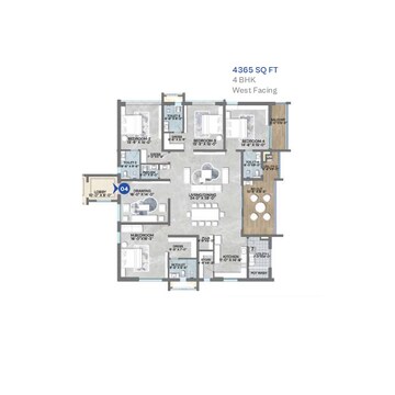  4 BHK Apartment at Hyma Grava Residencies, Kokapet – for Sale