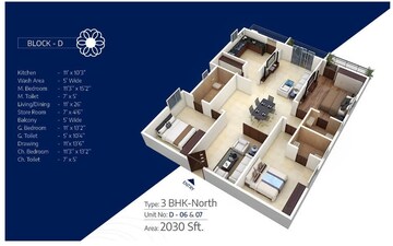  3 BHK Apartment at Hyndava MNK Heights, Kompally – for Sale