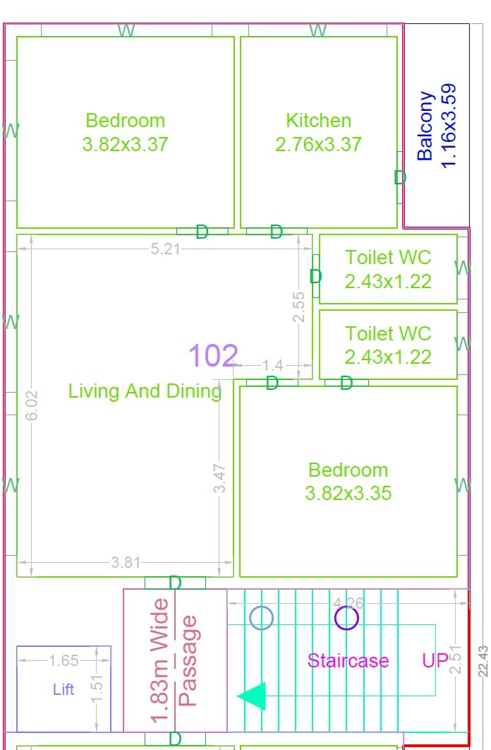 2 BHK 1137 Sq. Ft. Apartment