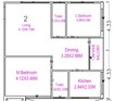 Icon Tower 2 BHK Layout