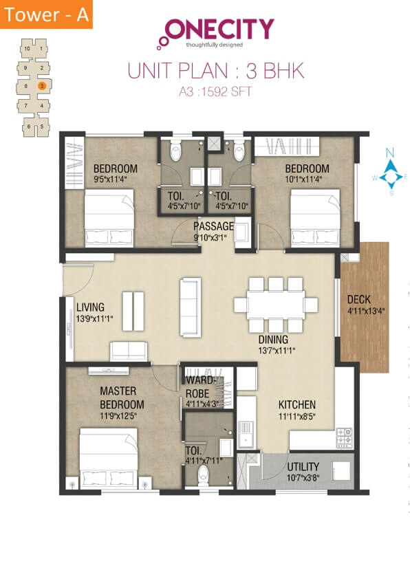 incor one city apartment 3bhk 1592sqft 1