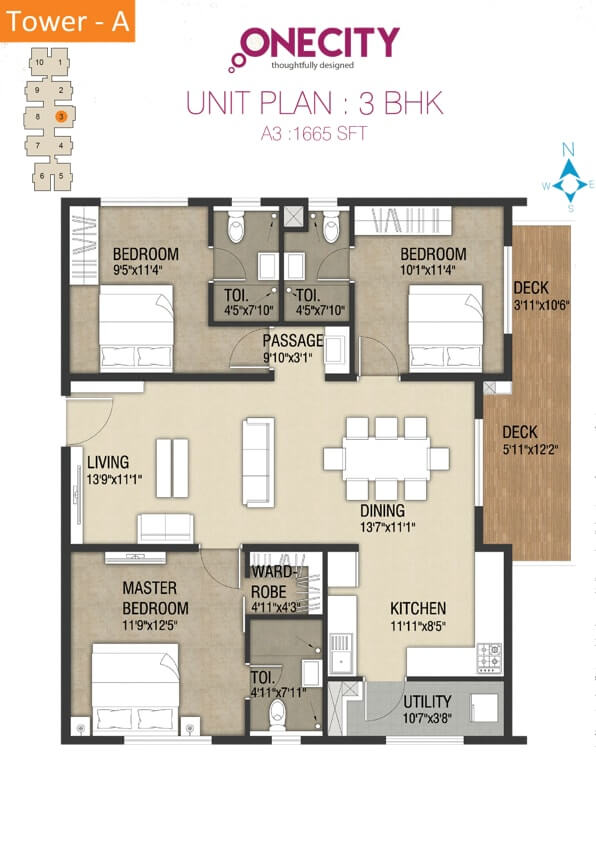 incor one city apartment 3bhk 1665sqft 1