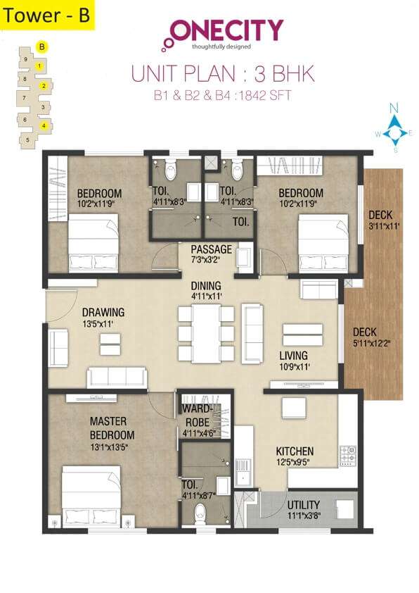 incor one city apartment 3bhk 1842sqft 1