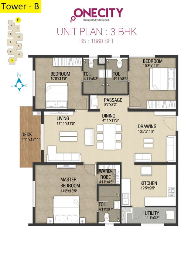 incor one city apartment 3bhk 1860sqft 1