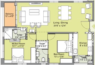 2 BHK Apartment For Rent in INDIS PBEL City Peeranchuruvu Hyderabad  8021544