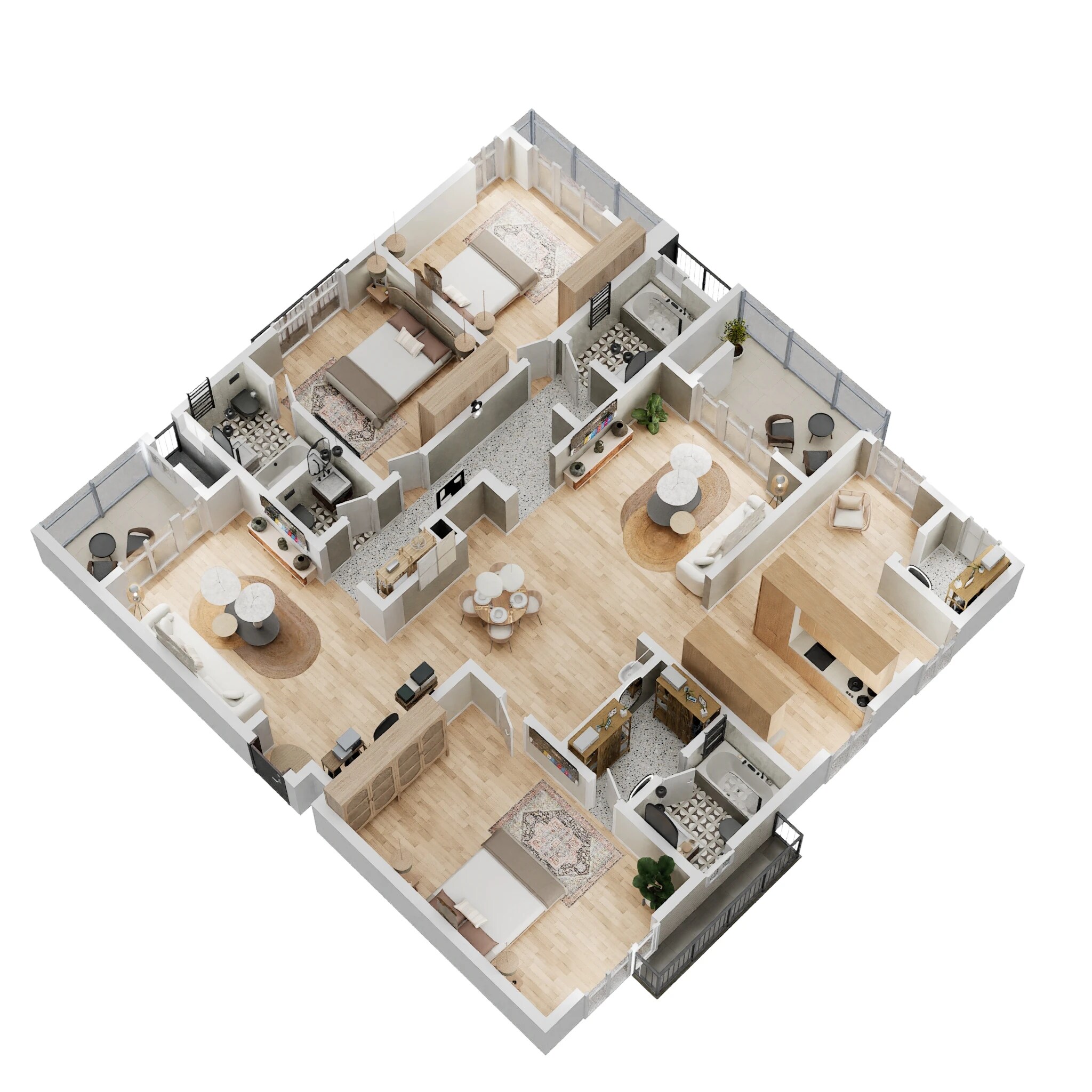 3 BHK 2410 Sq. Ft. Apartment