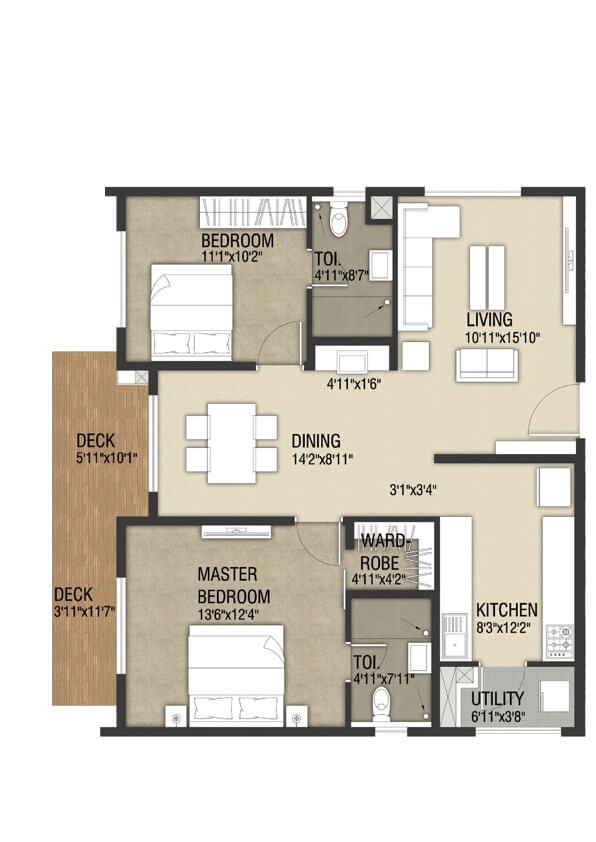 indis one city apartment 2bhk 1572sqft131