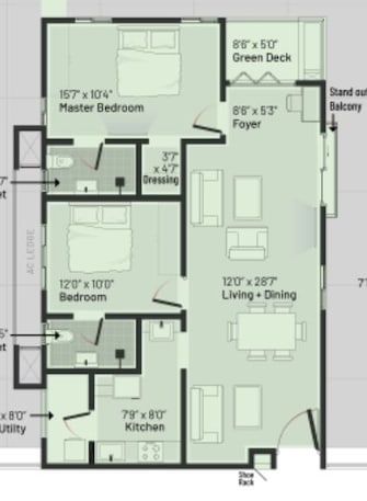 2.5 BHK Apartment For Resale in INDIS Viva City Kondapur Hyderabad  7002047