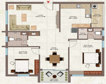  2 BHK Apartment at Infocity Premlatha Grandeur, Ghatkesar – for Rent