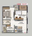 Inspire Twin Diamond 2 BHK Layout