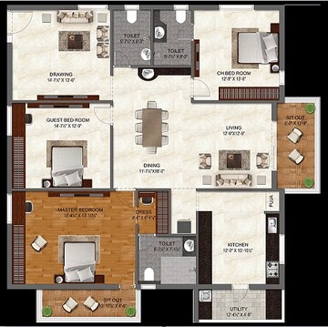  3 BHK Apartment at IRA Miracle, Kollur – for Sale
