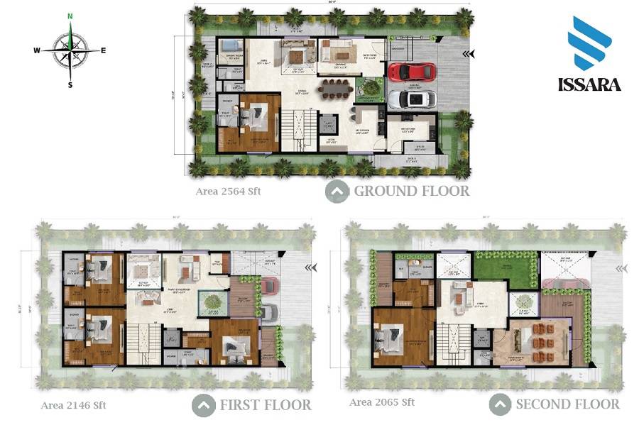 Floor plan of 5 BHK 6775 Sq. Ft. Villa in Issara Belmond, Hyderabad