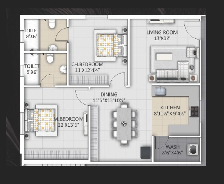 Other, ista-nr-square 2 Bedroom 1332 Sq.Ft. Apartment In Guttala Begumpet Hyderabad 9288717