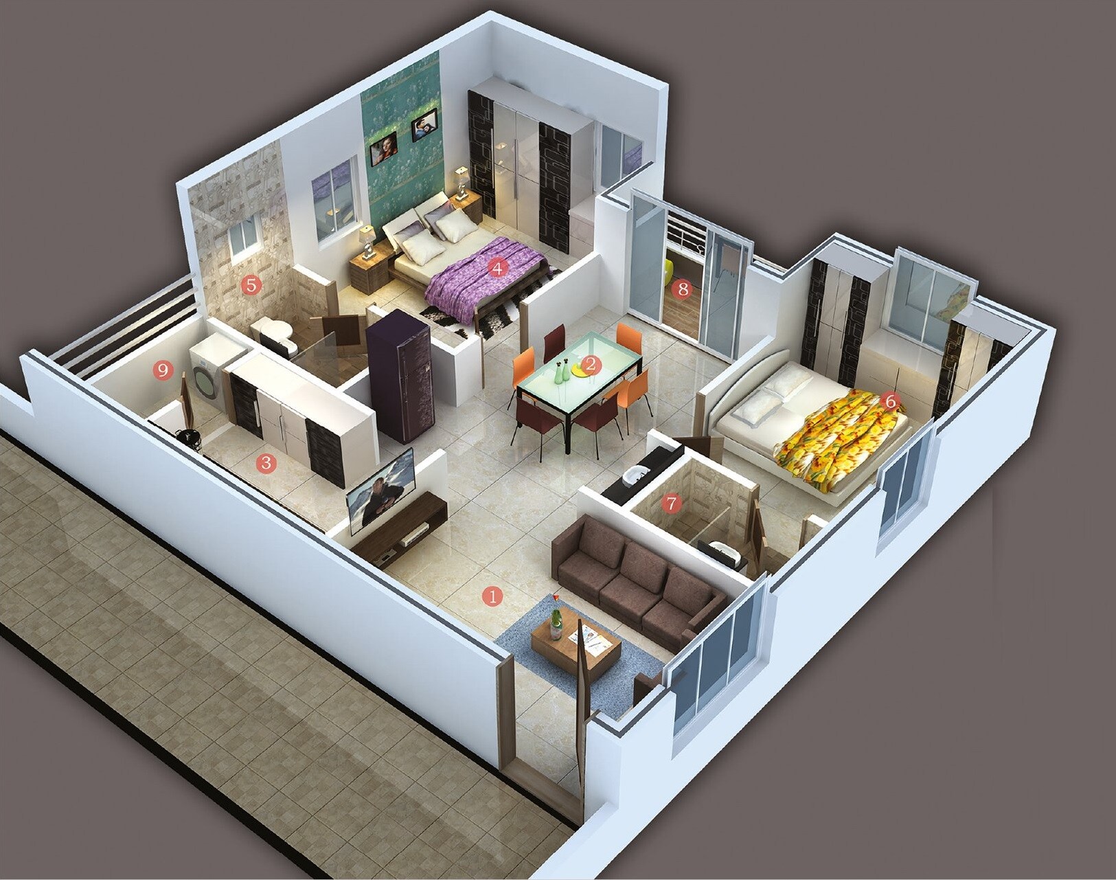 2 BHK 1185 Sq. Ft. Apartment