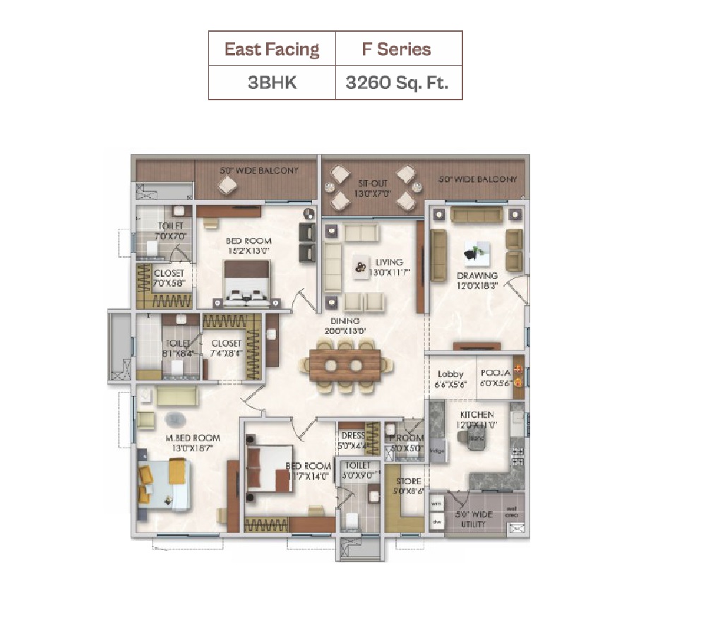 3 BHK 3260 Sq. Ft. Apartment in Jain Pramukh Samriddhi Towers