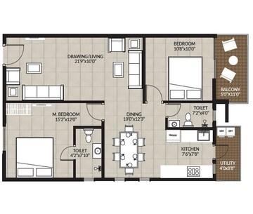 2 BHK Apartment at Janapriya Nile valley, Madinaguda – for Sale