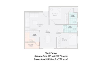  2 BHK Apartment at Janapriya Unnati, Isnapur – for Sale