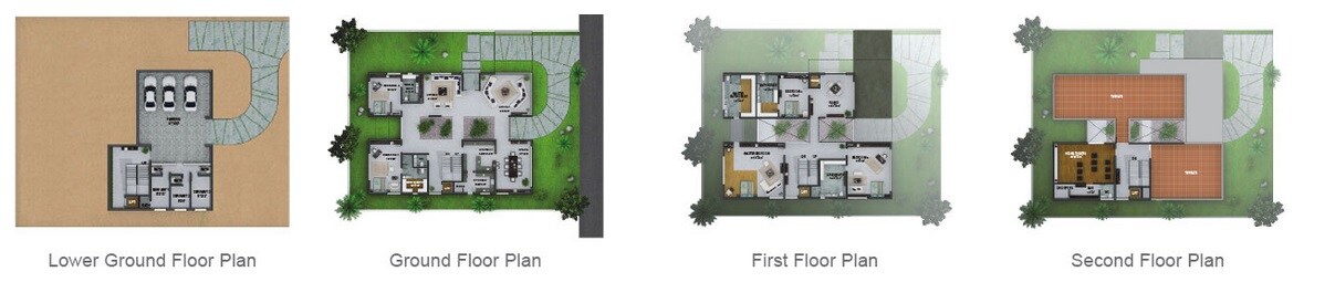 Floor plan of 5 BHK 11120 Sq. Ft. Villa in Jayabheri Temple Tree Hyderabad, Hyderabad