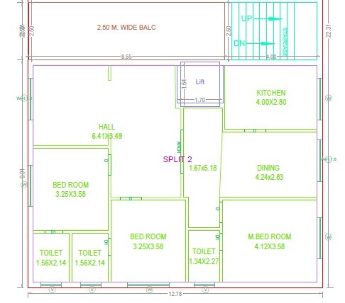 3 BHK 1819 Sq. Ft. Apartment